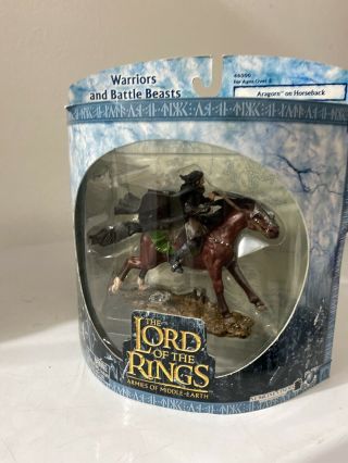 Lord Of The Rings Aragorn On Horseback Armies Of Middle Earth Action Figure Set