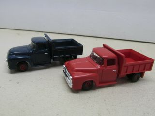 Red & Blue Flat Bed Trucks Ho Scale