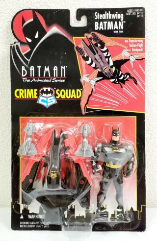 1995 Kenner Batman Animated Series Crime Squad Stealthwing Batman Action Figure