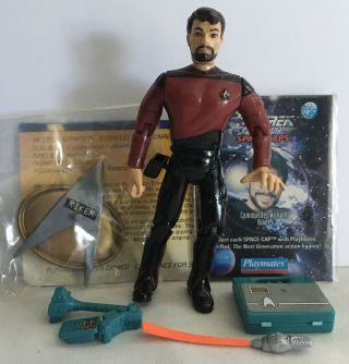 Star Trek Tng Commander William Riker (2nd Season Uniform) Playmates Complete