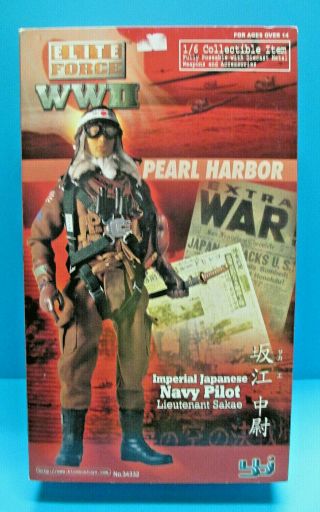 Bbi 34332 Elite Force 1/6 Wwii Ijn Pearl Harbor Pilot 12 " 2002 Action Figure Exc