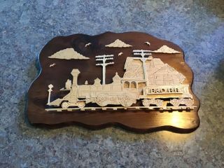 Baltimore & Ohio Railroad All Wood 3d Old Fashioned Wall Hanging,  Usa Made