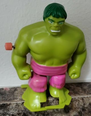 Vintage 1978 Incredible Hulk Wind Up Walker Toy Figure Durham Marvel Rare