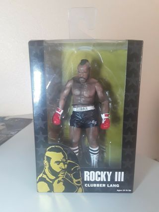Rocky Clubber Lang Black Trunks Neca Rocky Iii Mr T Action Figure Mip