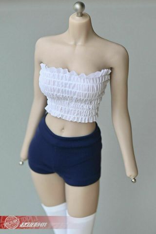 1/6 Girl Tube Top Vest Clothing Model Fit 12 " Female Phicen Tbleague Figure Body