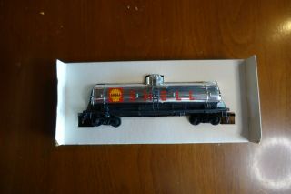 Vintage Tyco Ho Train Silver Shell Oil Gas Tanker Freight Car / Very / Ex