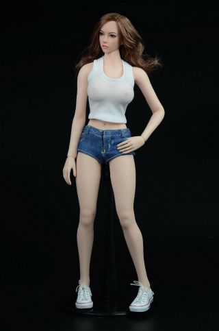 1/6 Female Tank Top Short Jeans Set B For PHICEN Hot Toys Figure SHIP FROM USA 2