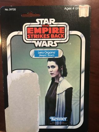 Princess Leia Bespin Gown 31 Back Vintage Star Wars Esb 1980 Unpunched Cardback