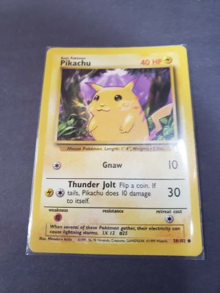 Pikachu E3 Gold Stamp Promo 58/102 Yellow Cheeks Pokemon Card Tcg Lp