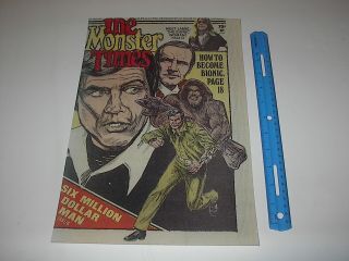 The Monster Times Six Million Dollar Man How To Become Bionic Bigfoot Poster