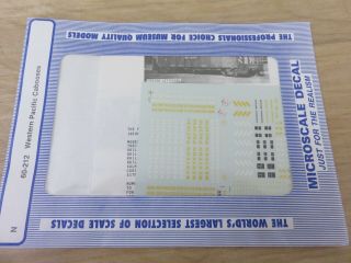 N Scale Microscale Decal Sheet 60 - 212 Western Pacific Cabooses