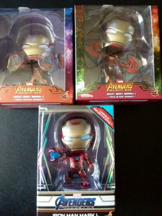 Hot Toys Cosbaby Marvel Avengers Set Of 3 Iron Man Mark L