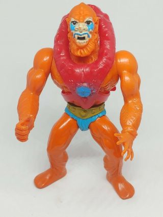 Vintage He - Man Masters Of The Universe Motu Beast Man Soft Head 1981 Taiwan