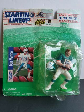Dan Marino 1997 Starting Lineup Figure Miami Dolphins Nfl With Card.