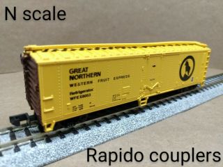 Great Northern Wfex Mechanical Refrigerator Reefer Car N Scale Atlas Western Rr