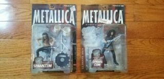 Metallica Lars Ulrich Kirk Hammett Mcfarlane Toys Set Of 2 Action Figures