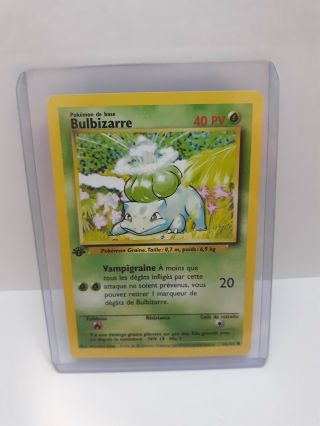 Pokemon French 1999 Bulbizarre Base 1st Edition 44/102 Bulbasaur Near