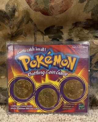Pokemon Battling Coins Game 1999 Old Stock Catch Them All