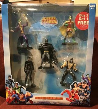 Mib Justice League Collectible Figurines Box Set Of 5 Heroes And Villains
