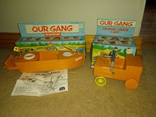 Mego Our Gang Little Rascals Rowboat & Orange Crate Cart