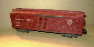 American Flyer S - Gauge By Gilbert.  " Missouri Pacific Lines Stock Car 929 "