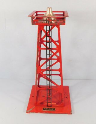 Vintage Lionel " O " Scale Pressed Steel No 394 Beacon Tower Red No Light