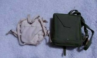 2 - Vintage GI Joe Action Soldier Cloth Backpacks for 12 