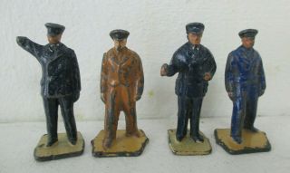 4 Vintage Lead Men / Figures - Railway / Workmen