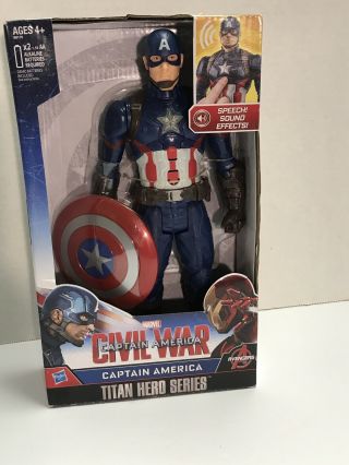 Hasbro 12 " Talking Captain America Civil War Action Figure Titan Hero Series