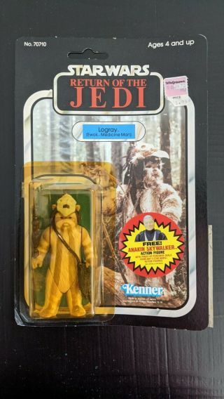 1983 Logray Star Wars Return Of The Jedi Vintage Action Figure Moc By Kenner