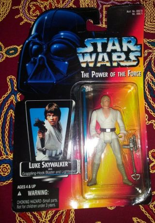 Star Wars Luke Skywalker The Power Of The Force Potf Red Card Kenner 1995