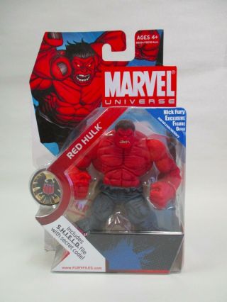 2008 Moc Hasbro Marvel Universe 3 3/4 " Red Hulk Action Figure Series 1 028