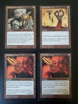Mtg Helm Of Possession Nm; Puppet Strings; 2x Scalding Tongs Tempest 4x Magic X4