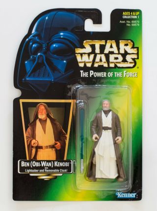 Star Wars Power Of The Force Potf: " Ben (obi - Wan) Kenobi " Hologram 1997 Kenner/