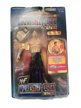 Eddie Guerrero W/ Belt Wrestlemania X - Seven 17 2001 - Jakks Wwe Wwf Figure