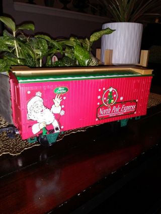 FREIGHT CAR with SANTA CLAUS from the NORTH POLE EXPRESS CHRISTMAS TRAIN G Scale 2