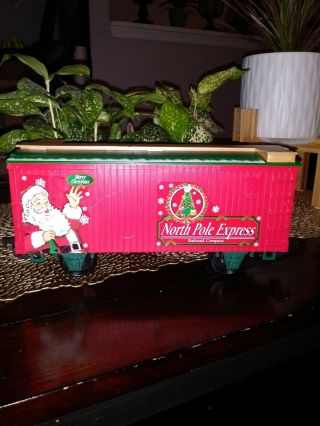FREIGHT CAR with SANTA CLAUS from the NORTH POLE EXPRESS CHRISTMAS TRAIN G Scale 3