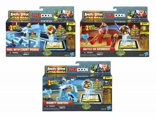 3 Angry Birds Star Wars Telepods :bounty Hunters,  Battle Geonisis,  Count Dooku