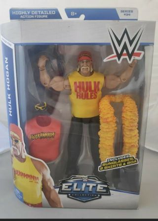Wwe Mattel Elite Hollywood Hulk Hogan Series 34 Moc Nm Card Wrestling Figure Nwo