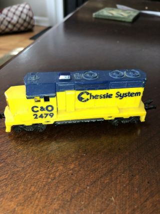 1983 Mattel Chessie System C&o 2479 Train Engine Conductor Pops Out Non Power