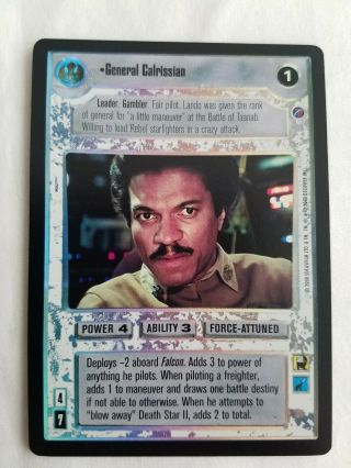 Swccg Star Wars Collectible Card Game Ccg General Calrissian Foil Death Star Ii