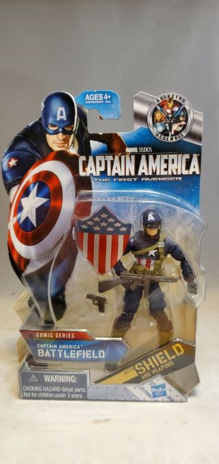 Marvel Universe 3.  75 " Captain America Battlefield Figure