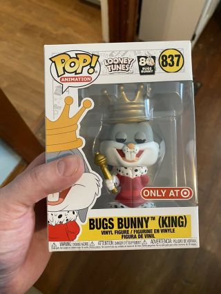 Funko Pop Target Exclusive King Bugs Bunny Looney Tunes Wb 80th Anniversary