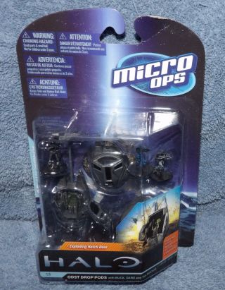 Mcfarlane Halo Micro Ops 2012 Series 1 Odst Drop Pods W/buck,  Dare & The Rookie