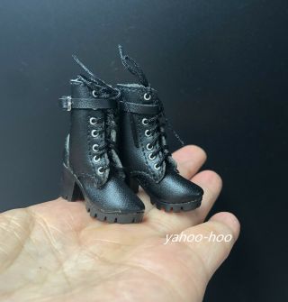 1/6 Scale High Heel Pumps Boots Hollow Black For 12 " Female Figure