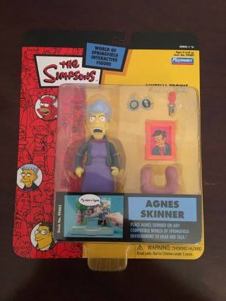 Simpsons Playmates Agnes Skinner Action Figure World Of Springfield