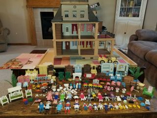 Playmobil Victorian Mansion 5300 Dollhouse Complete Furniture People