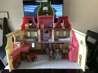 Fisher Price Loving Family Grand Mansion Dollhouse Lights & Sound W/accessories