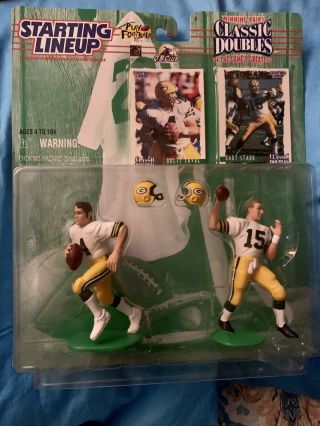 1997 Brett Favre Bart Starr Starting Lineup Classic Doubles Green Bay Packers