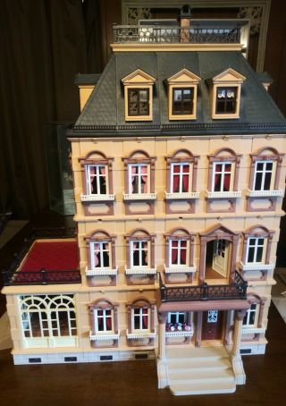 Vintage Playmobil 5300 Victorian Mansion Doll House 4 Stories 1989 Read